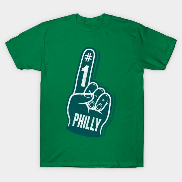 Number 1 Philly Football T-Shirt by BRNCR8V